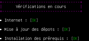 Vérification de configuration