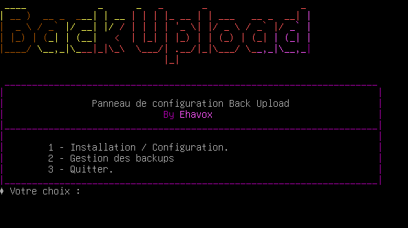 Interface principale